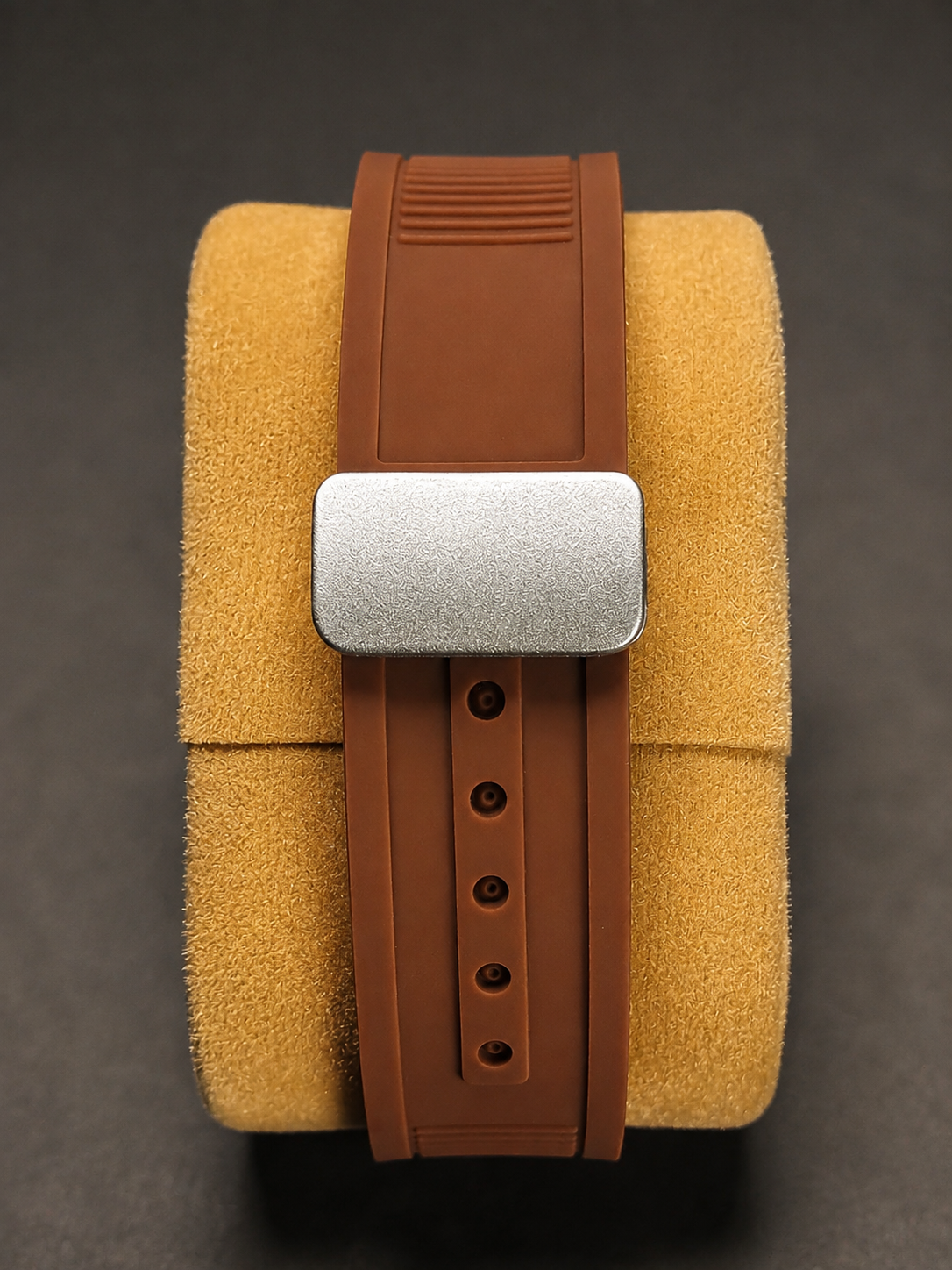 Universe Point - Brown Textured Dial & Rubber Strap