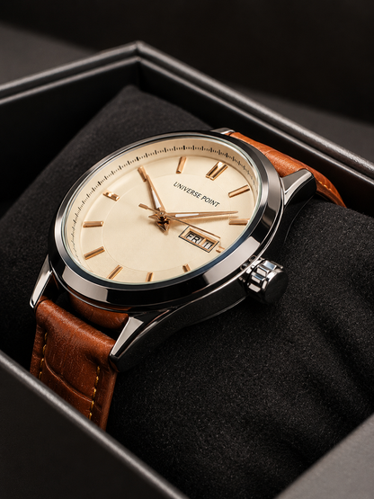 “Men’s Automatic Classic Watch – Premium Leather Strap”