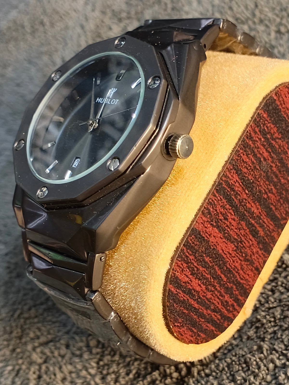 Diamond Cut Heavy Black Watch