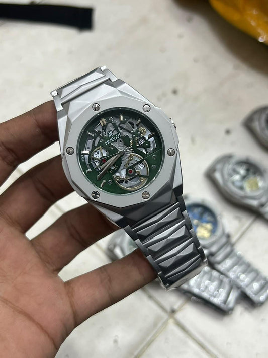 Automatic Dial Diamond Cut Watch