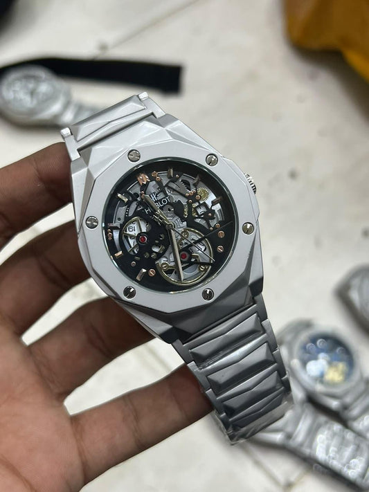 Automatic Dial Diamond Cut Watch