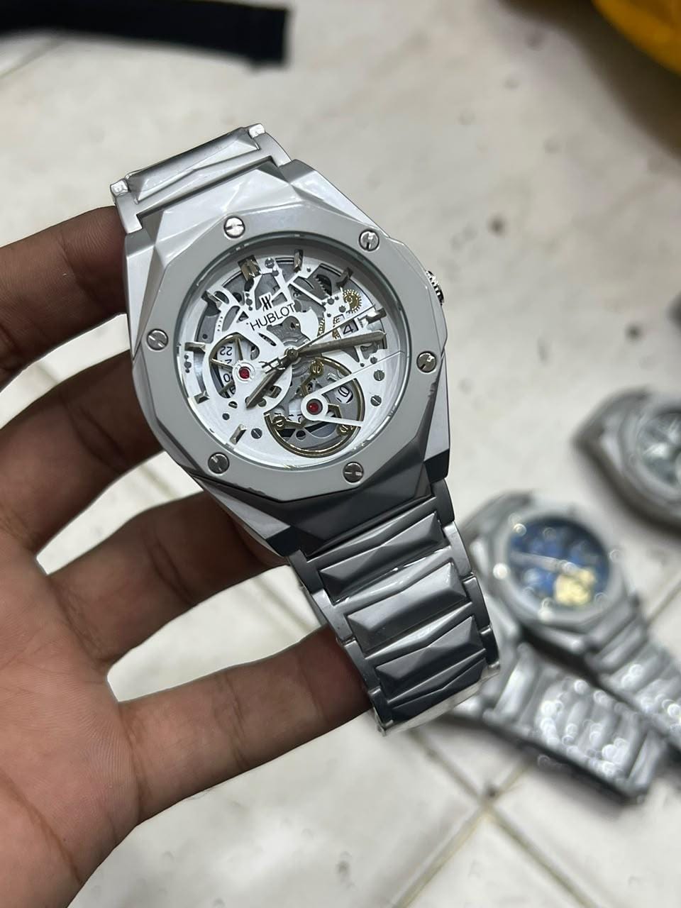 Automatic Dial Diamond Cut Watch