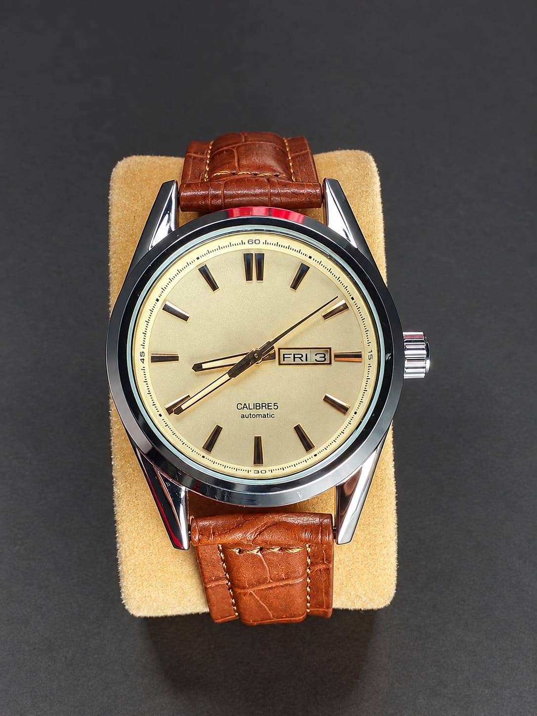 “Men’s Automatic Classic Watch – Premium Leather Strap”