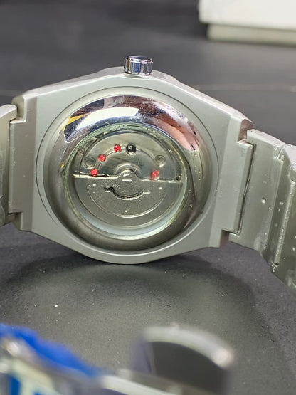 Diamond Cut Transparent Pandolum Watch