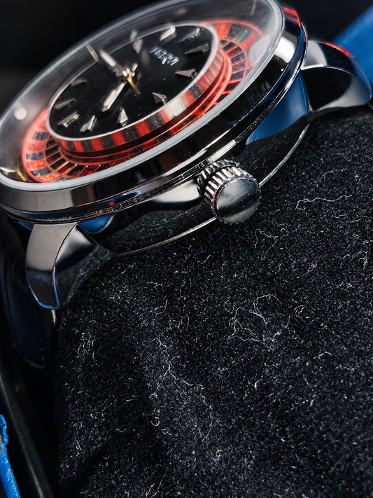 Heryi Casino Roulette - Black Dial & Premium Leather Strap