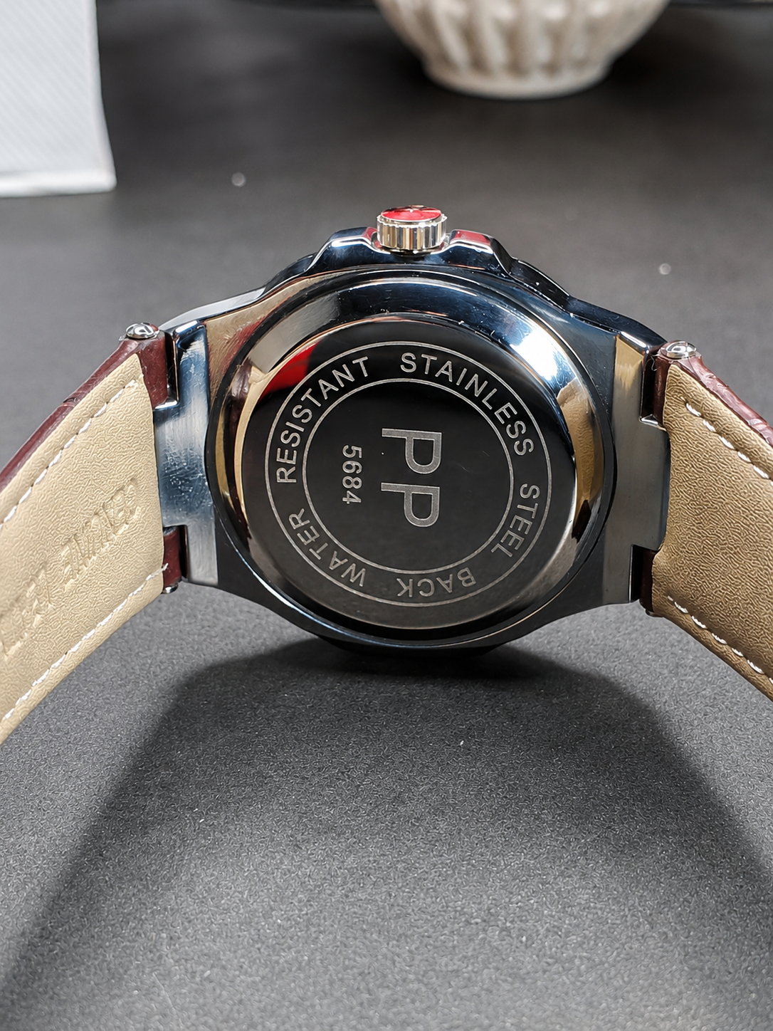 Patek Philippe Nautilus - Silver Dial & Brown Leather Strap